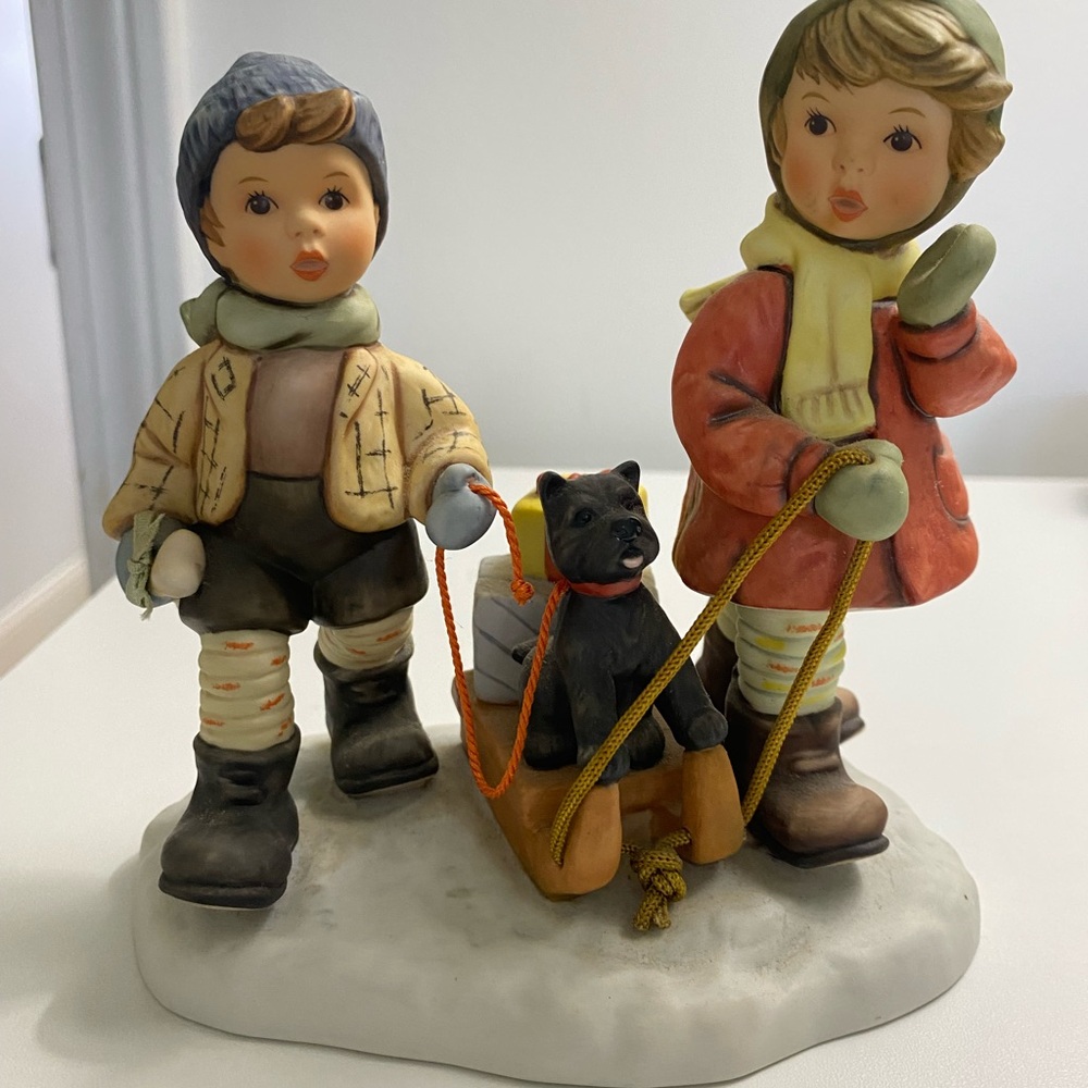 Hummel Figurine Sleeding Time